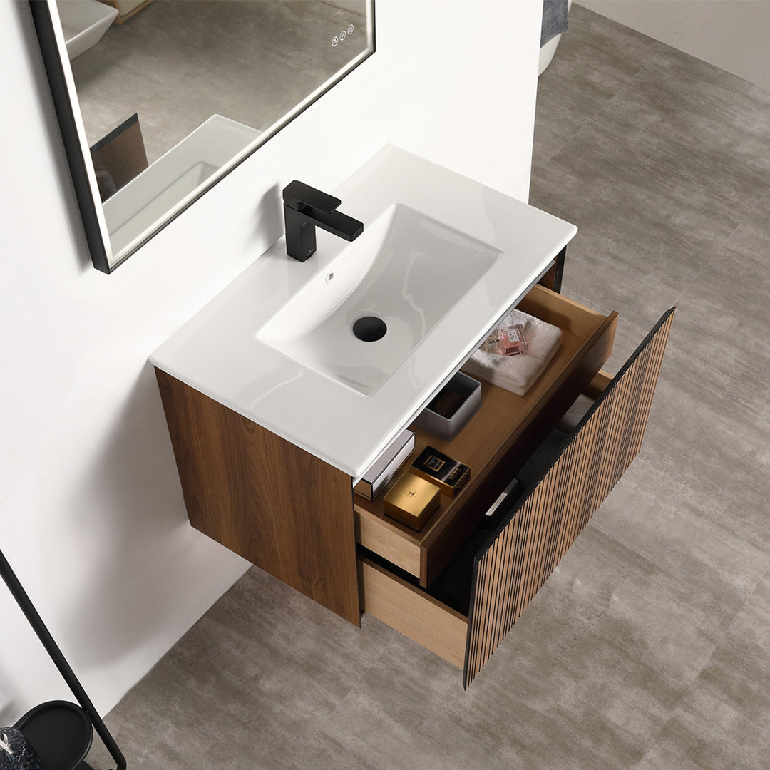 Lille Wall-Mounted Bathroom Vanity with LED Lights