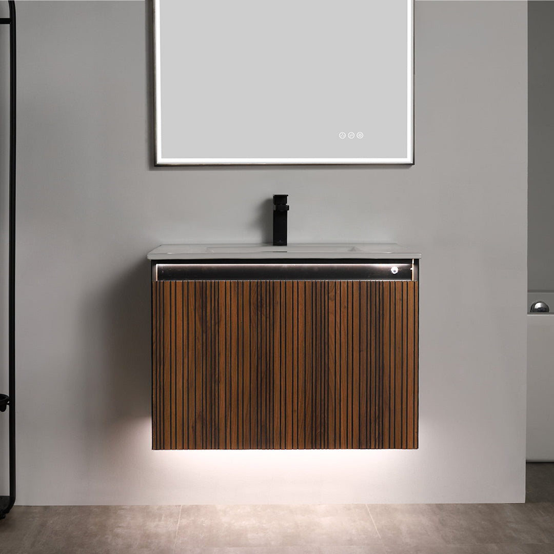 Lille Wall-Mounted Bathroom Vanity with LED Lights