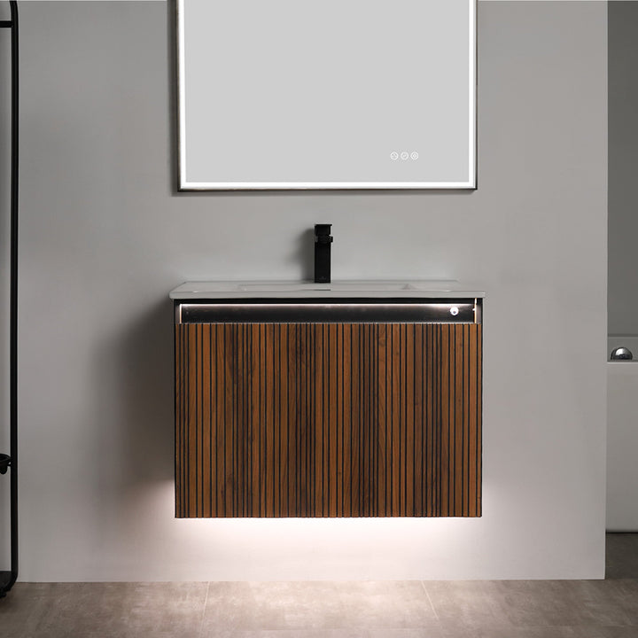 Lille Wall-Mounted Bathroom Vanity with LED Lights