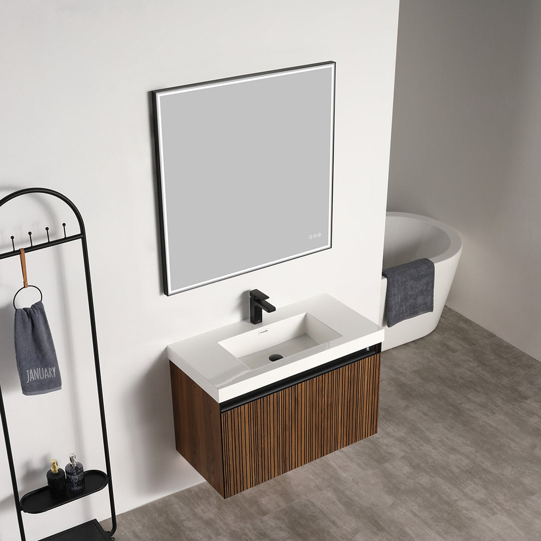 Lille Wall-Mounted Bathroom Vanity with LED Lights