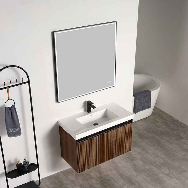 Lille Wall-Mounted Bathroom Vanity with LED Lights