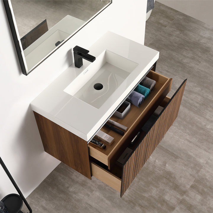 Lille Wall-Mounted Bathroom Vanity with LED Lights