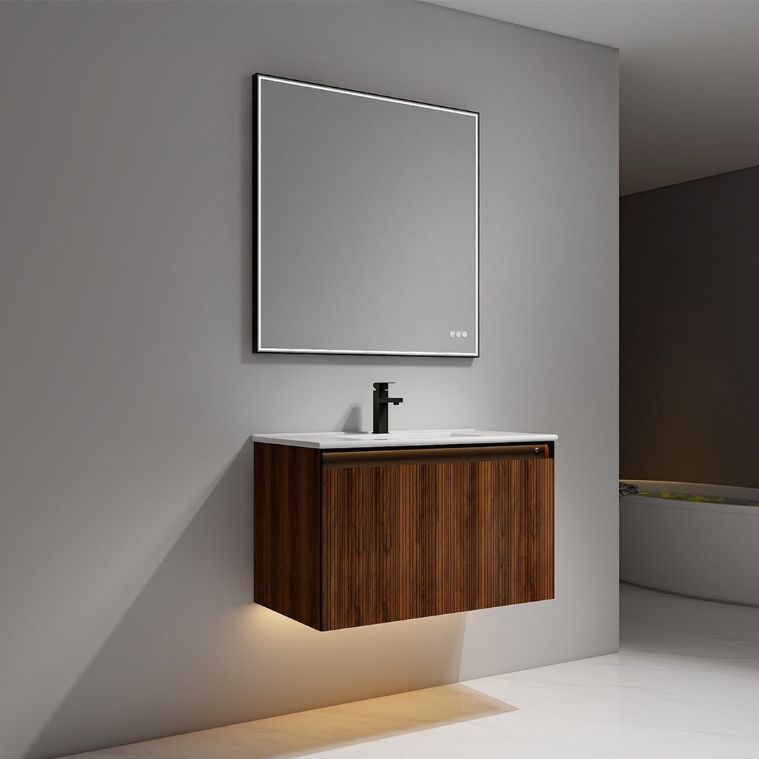 Lille Wall-Mounted Bathroom Vanity with LED Lights