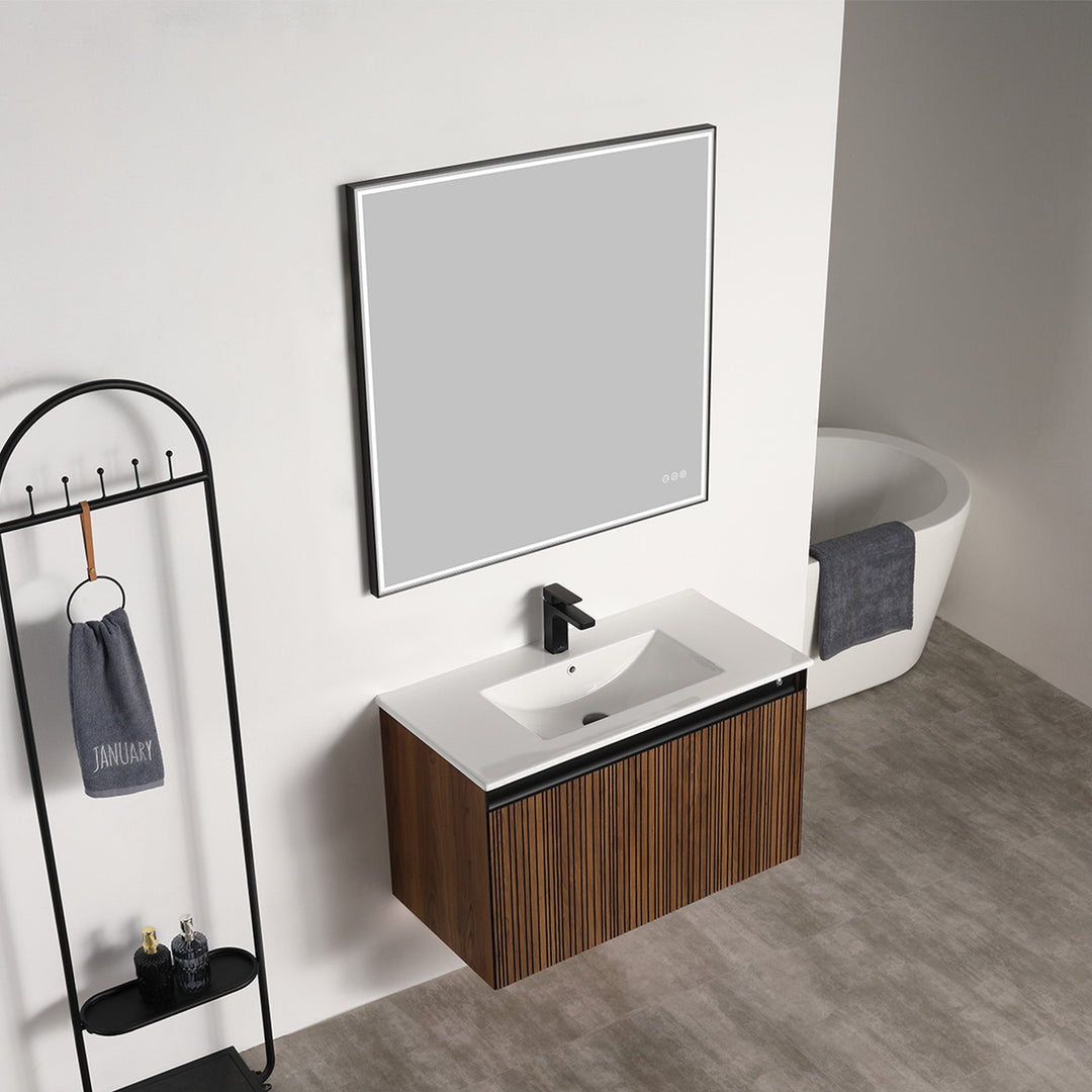Lille Wall-Mounted Bathroom Vanity with LED Lights