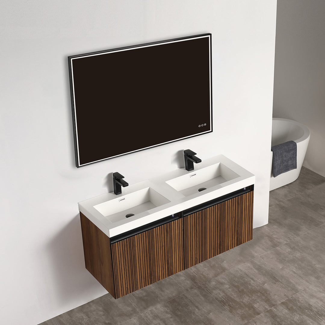 Lille Wall-Mounted Bathroom Vanity with LED Lights