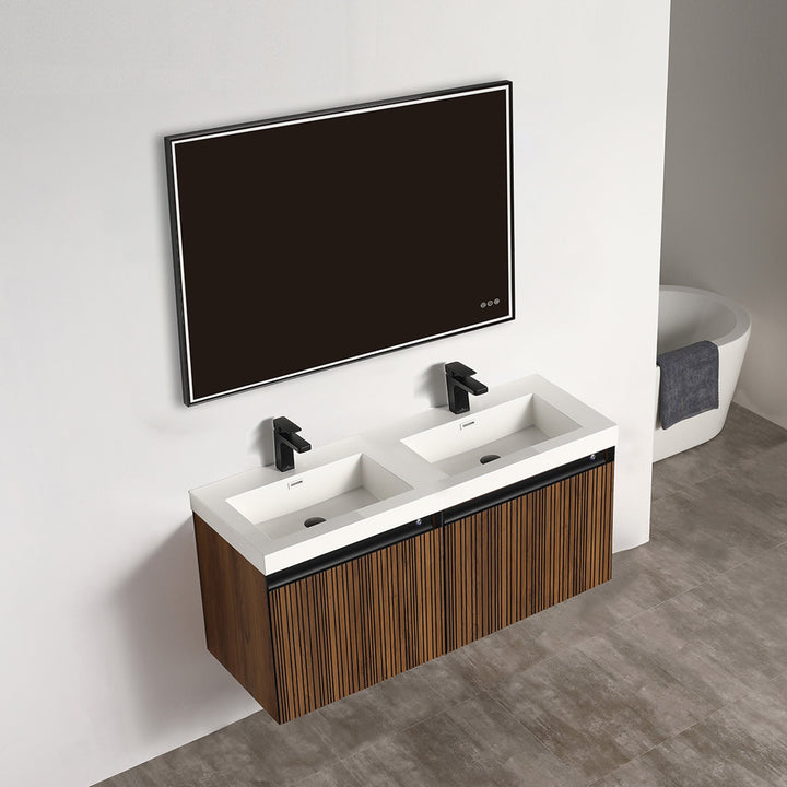 Lille Wall-Mounted Bathroom Vanity with LED Lights