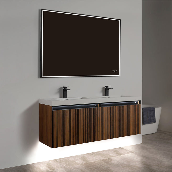 Lille Wall-Mounted Bathroom Vanity with LED Lights