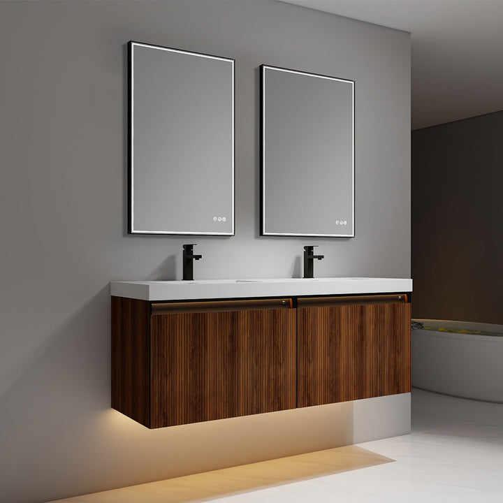 Lille Wall-Mounted Bathroom Vanity with LED Lights