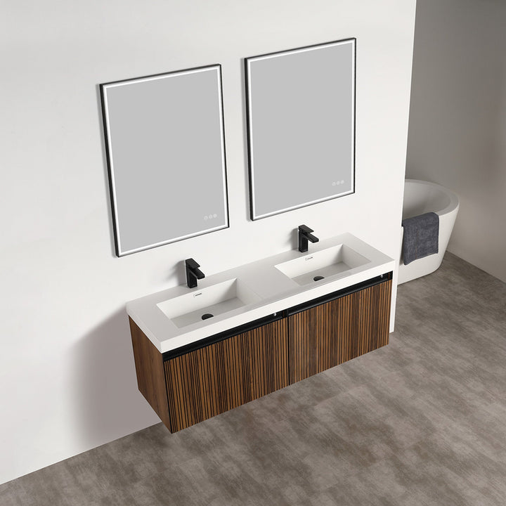 Lille Wall-Mounted Bathroom Vanity with LED Lights
