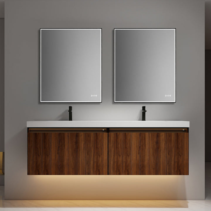 Lille Wall-Mounted Bathroom Vanity with LED Lights