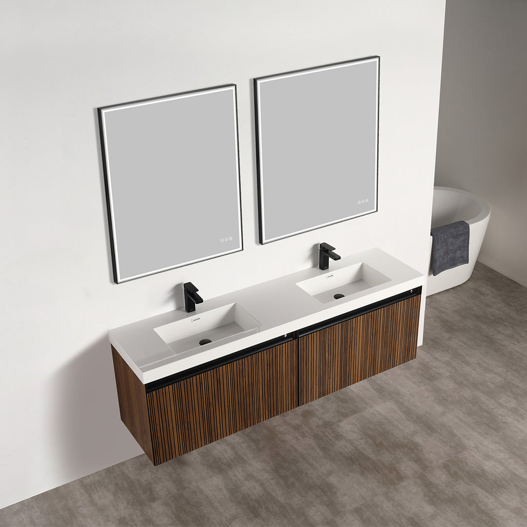 Lille Wall-Mounted Bathroom Vanity with LED Lights
