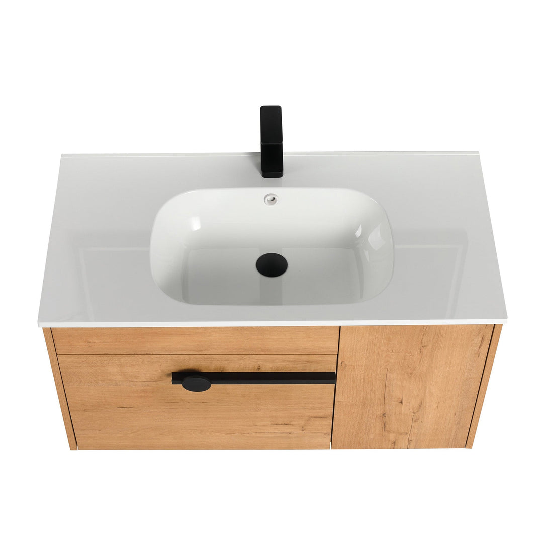 Bilbao Wall-Mounted Bathroom Vanity with SMC Sink