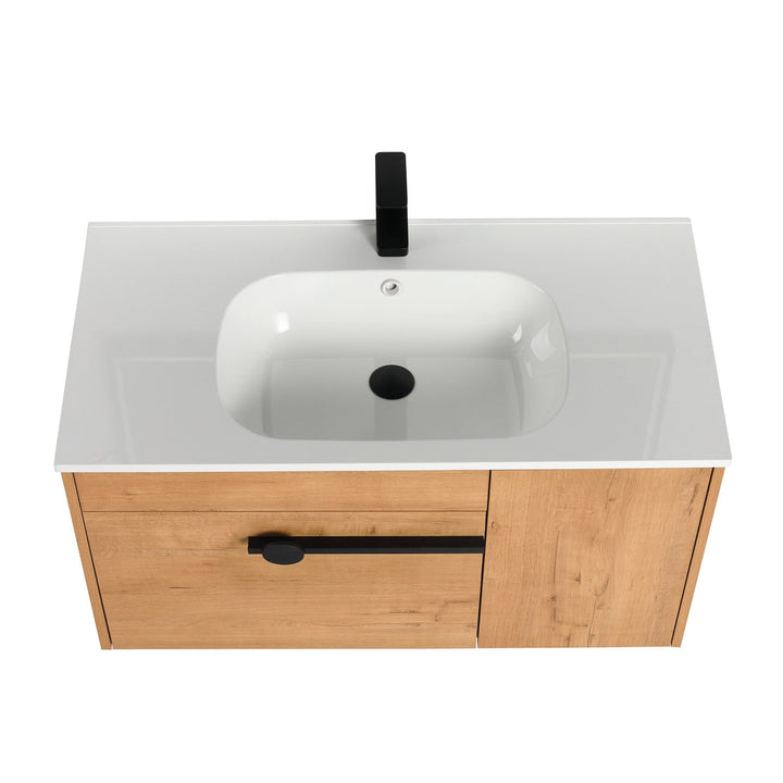Bilbao Wall-Mounted Bathroom Vanity with SMC Sink