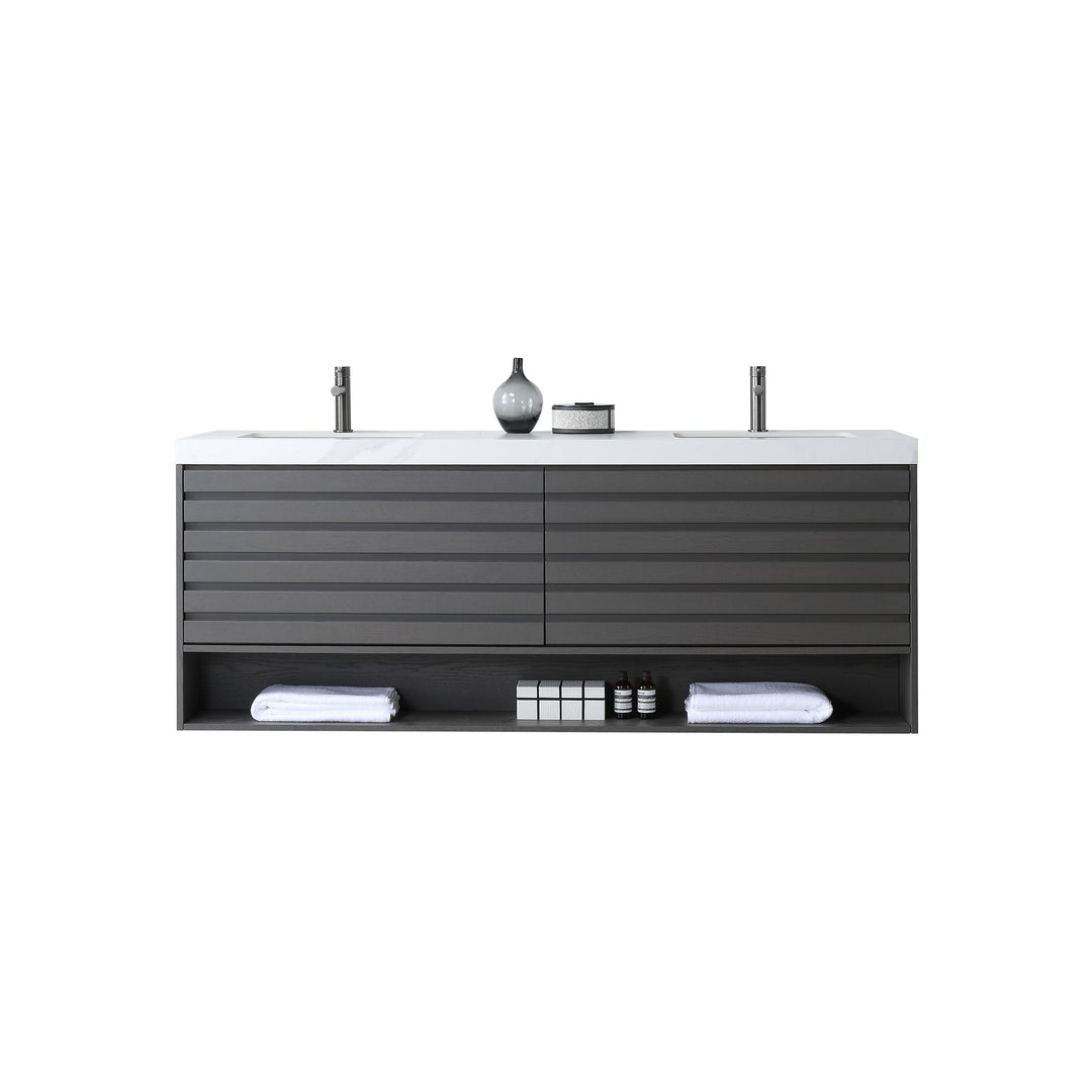 VAR|72 Inch|Charcoal|White Quartz