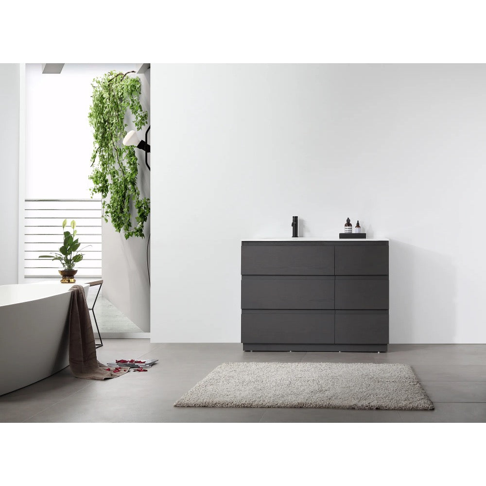Rothenburg Sink Freestanding Bathroom Vanity with Solid Surface Sink | ANVE Kitchen & Bath