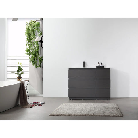 Rothenburg Sink Freestanding Bathroom Vanity with Solid Surface Sink | ANVE Kitchen & Bath