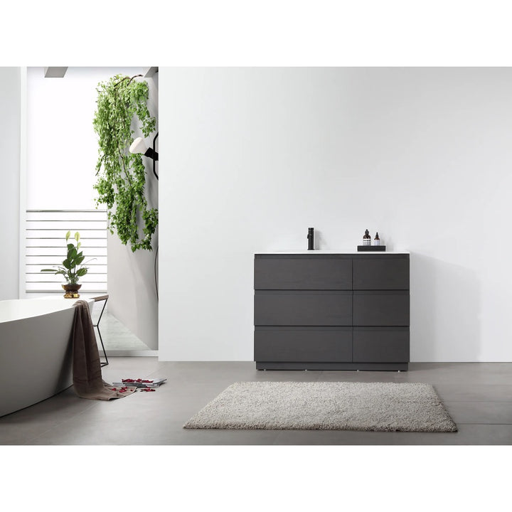 Rothenburg Sink Freestanding Bathroom Vanity with Solid Surface Sink | ANVE Kitchen &amp; Bath