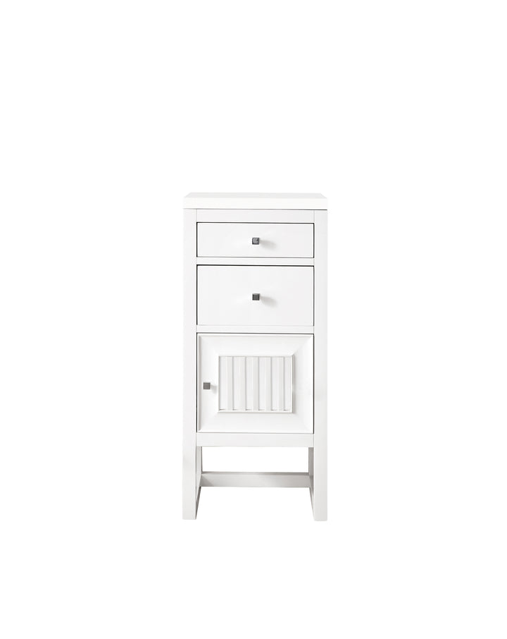 Athens 15" Base Cabinet with Right Door in Glossy White, White Zeus Silestone Top | ANVE Kitchen &amp; Bath