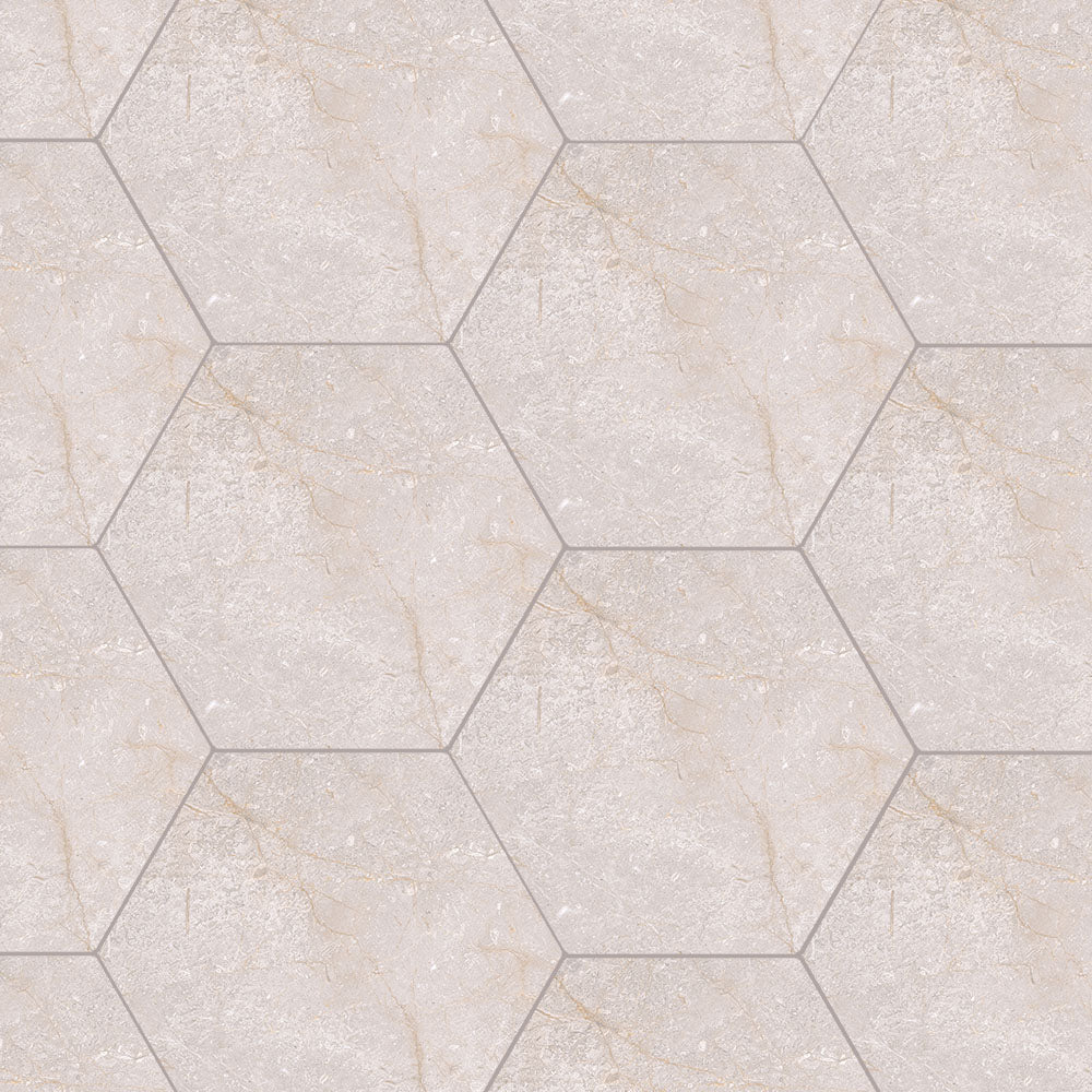 Symmetry Hexagon Matte Porcelain Mosaic Tile