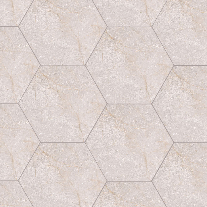 Symmetry Hexagon Matte Porcelain Mosaic Tile