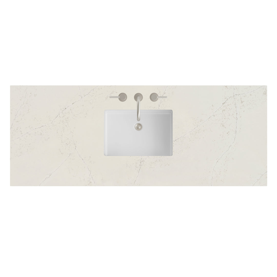 60" Single Siberian Silestone 3 CM Vanity Top with Undermount Sink | ANVE Kitchen &amp; Bath