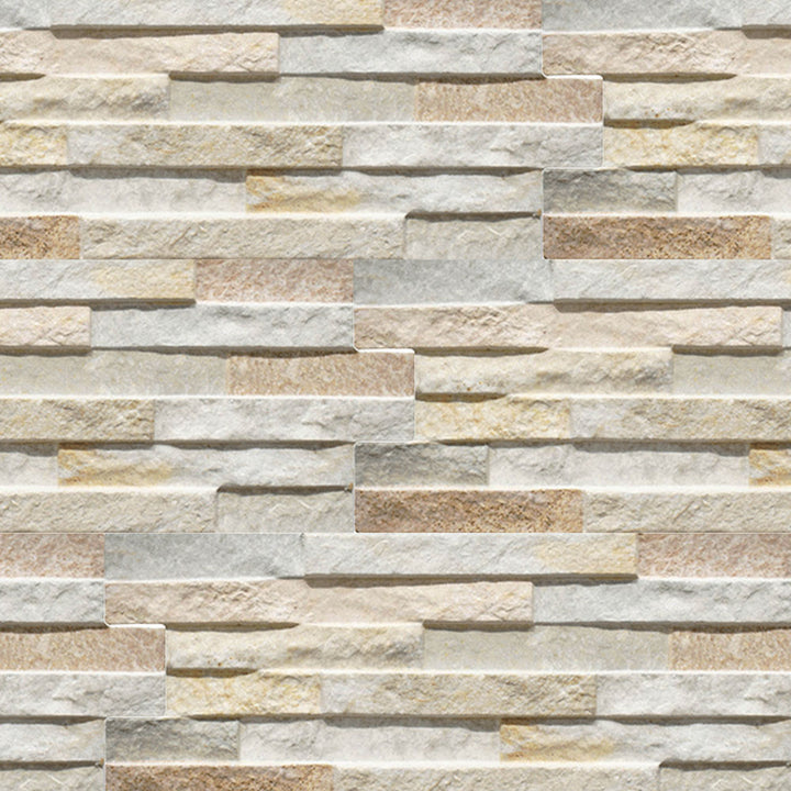 Ledgerstone Stacked-Stone-Look Textured Porcelain Wall Tile