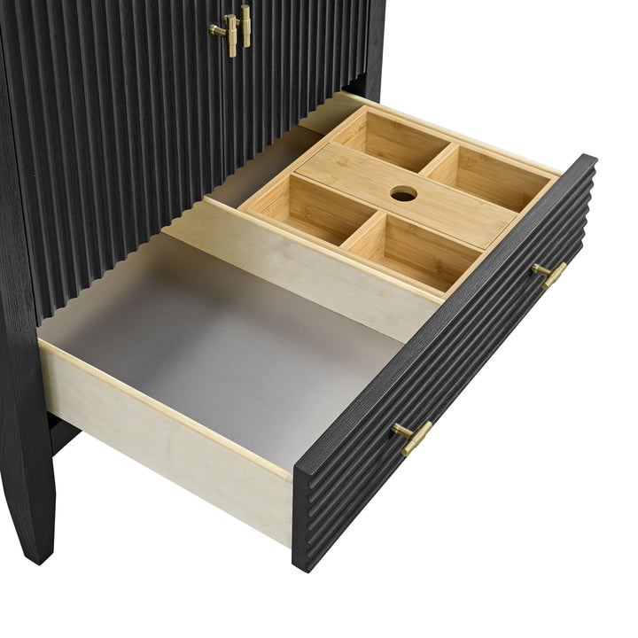 Myrrin 30" Single Vanity Cabinet in Carbon Oak