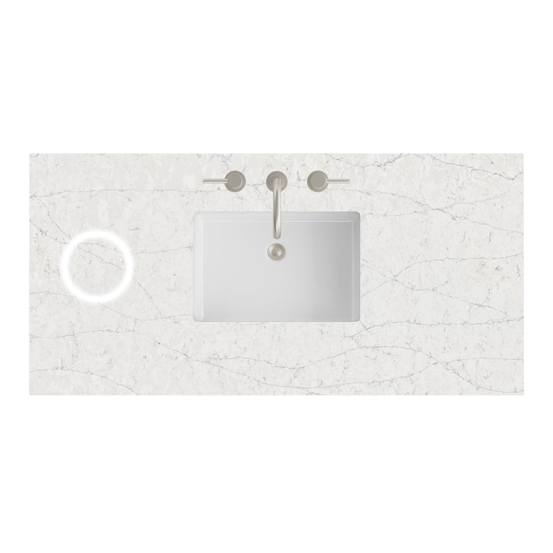 48" Single Vanity Top in Eternal Jasmine Pearl Silestone &amp; FreePower Charger | ANVE Kitchen &amp; Bath