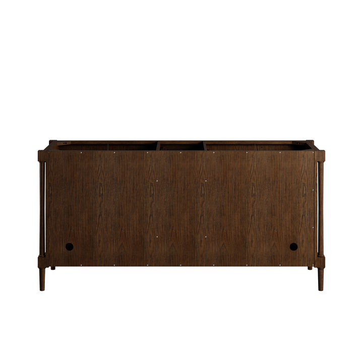 Kinnsden 72" Double Sink Freestanding Bathroom Vanity Cabinet in Sable Oak