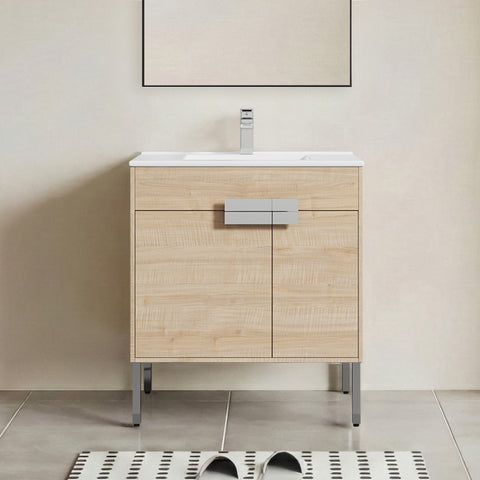 Bari Freestanding Single Sink Bathroom Vanity | ANVE Kitchen & Bath
