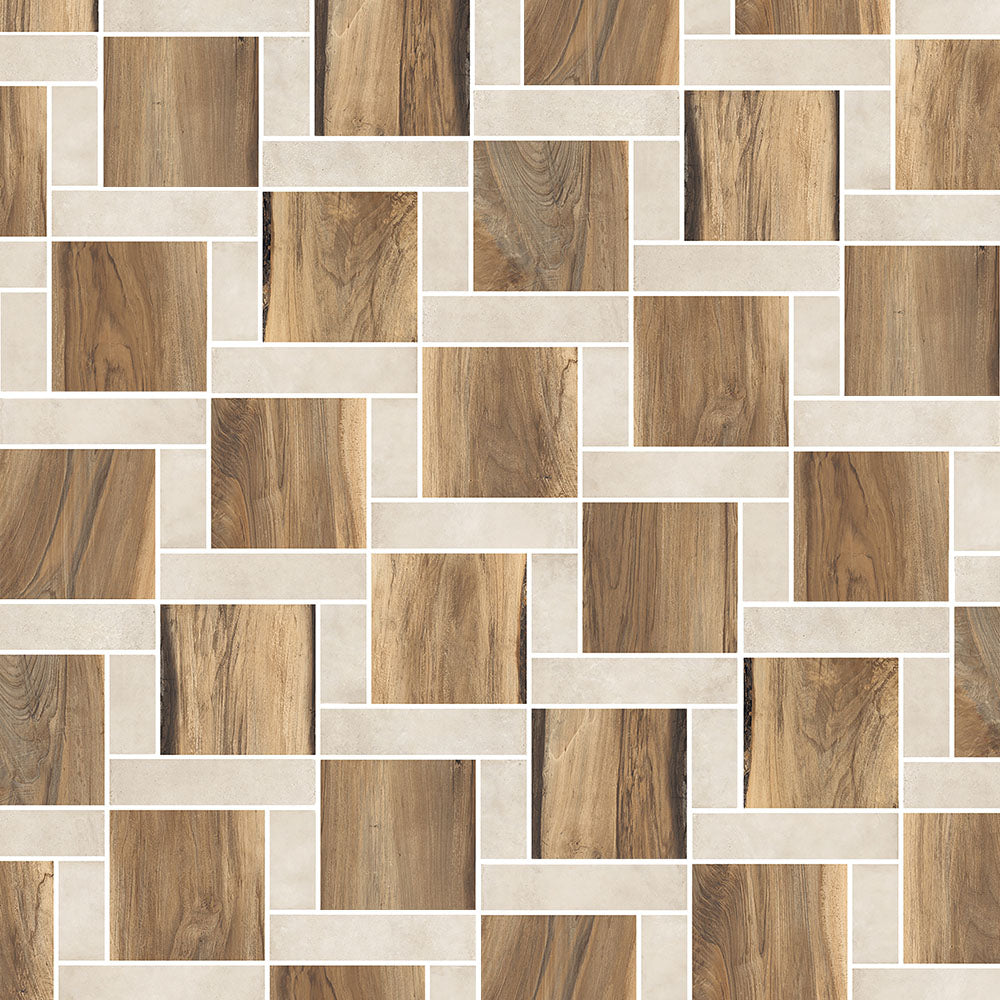 Edgewood Wood-Look Matte Porcelain Mosaic Tile
