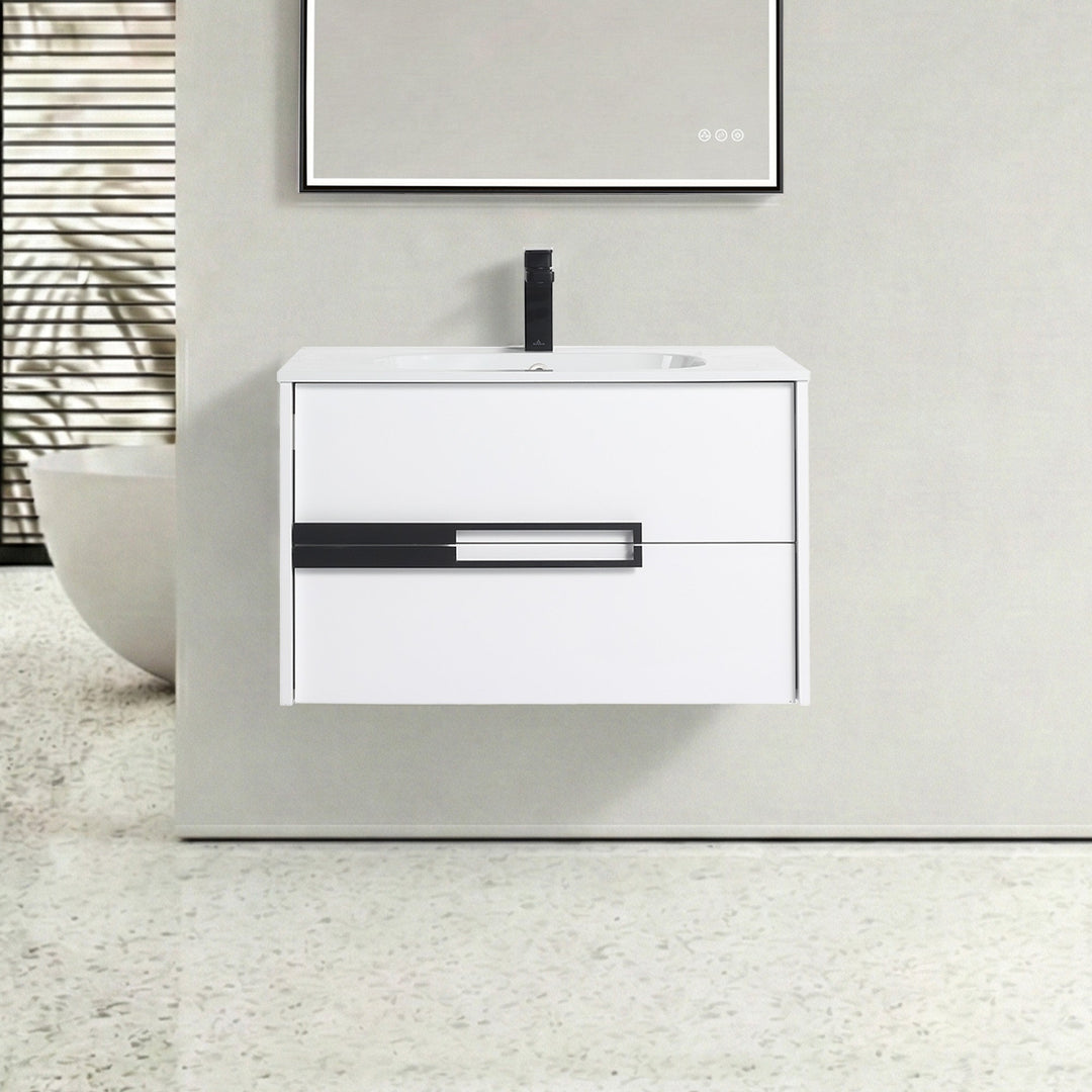 Brest 047 Wall-Mounted Bathroom Vanity with SMC Sink | ANVE Kitchen & Bath