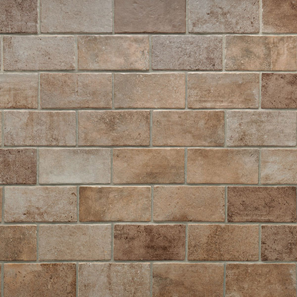 Terra Brick 5" x 10" Brick-Look Matte Porcelain Floor & Wall Tile | ANVE Kitchen & Bath