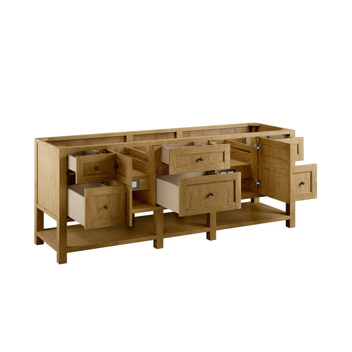 Breckenridge 84" Double Vanity Cabinet in Light Natural Oak