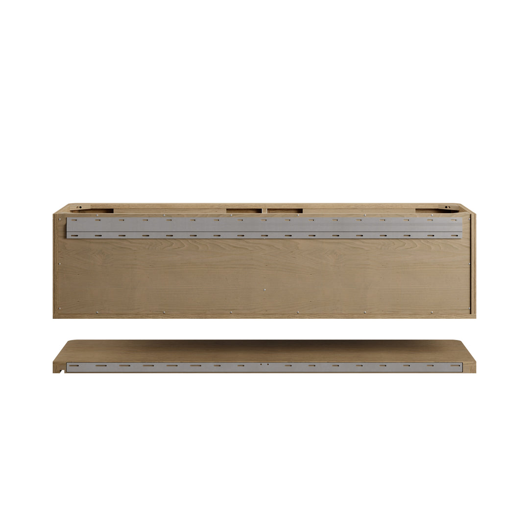 Allamari 72" Floating Double Vanity Cabinet in Dune Mist