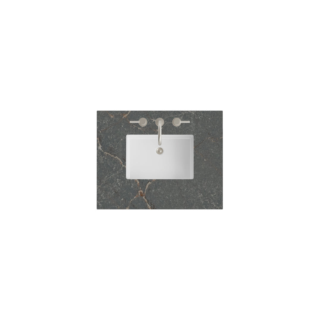 30" Single Vanity Top in Parisien Bleu Silestone with Sink | ANVE Kitchen &amp; Bath