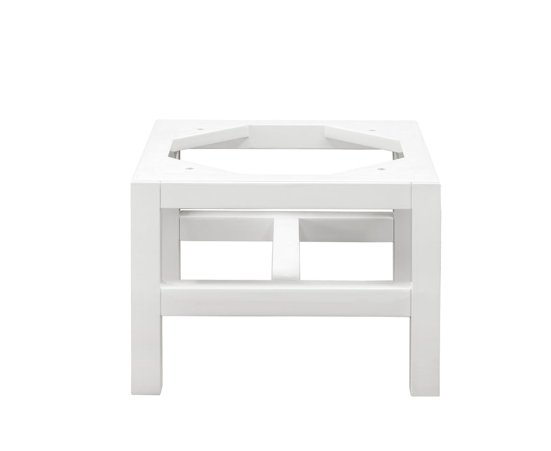 Addison 15" Wooden Stand for Grand Tower Hutch in Glossy White | ANVE Kitchen & Bath