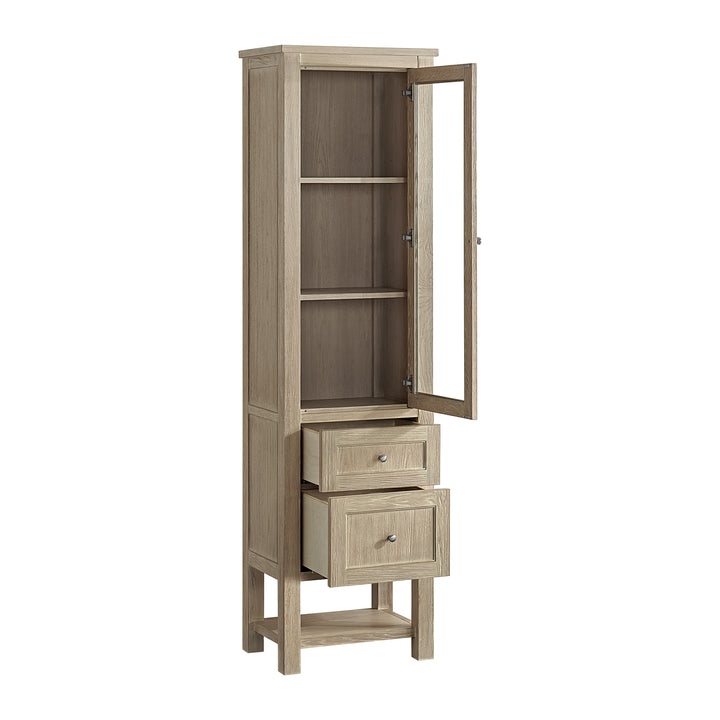 Breckenridge 22" Linen Cabinet in Whitewashed Oak