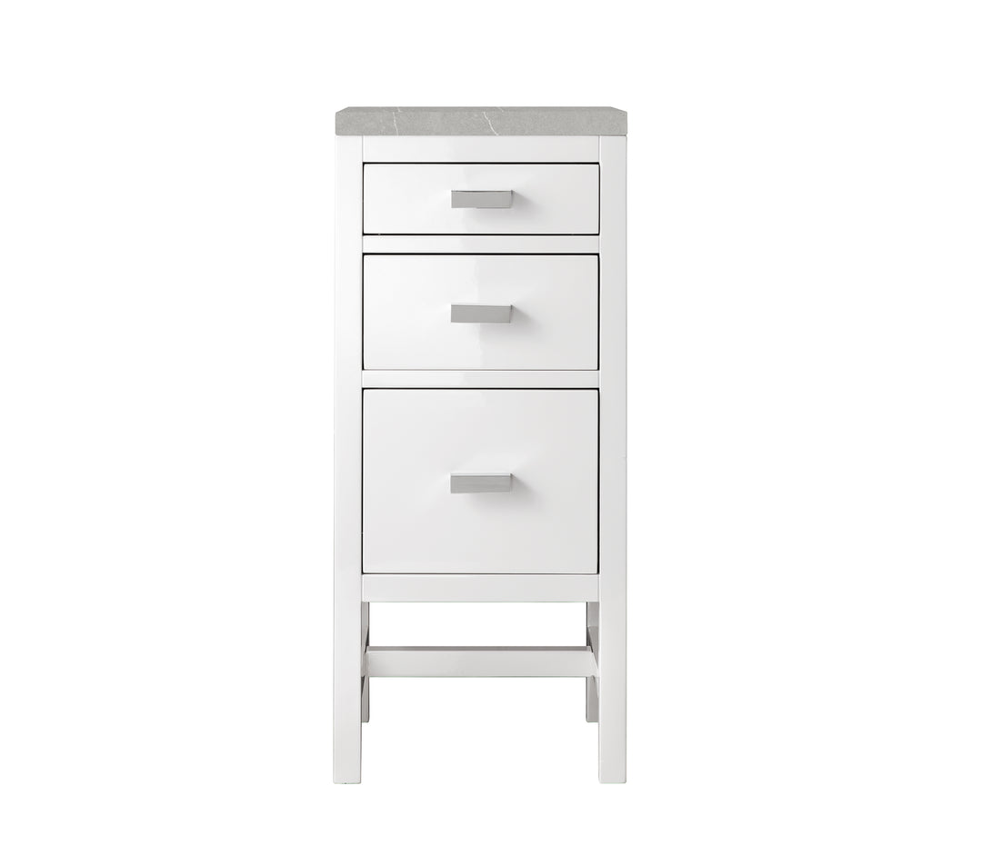 Addison 15" Base Cabinet in Glossy White with Eternal Serena Silestone Top | ANVE Kitchen &amp; Bath
