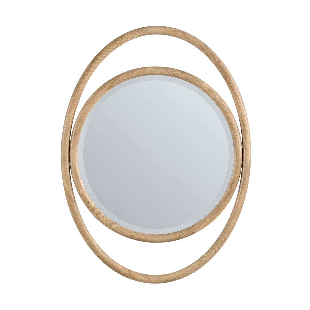 Esca 28" x 38" Oval Bathroom Mirror, Natural | ANVE Kitchen & Bath