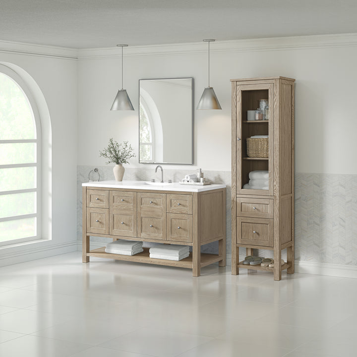 Breckenridge 22" Linen Cabinet in Whitewashed Oak