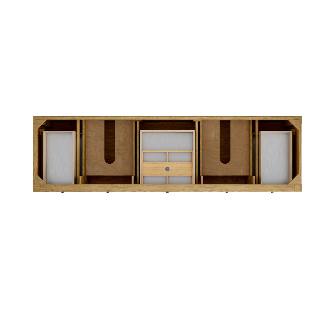 Breckenridge 84" Double Vanity Cabinet in Light Natural Oak