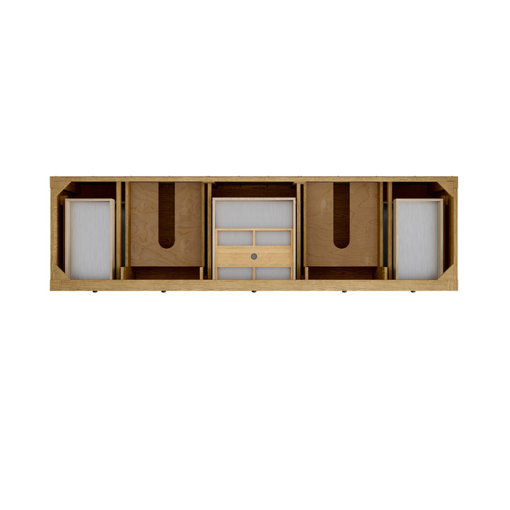 Breckenridge 84" Double Vanity Cabinet in Light Natural Oak