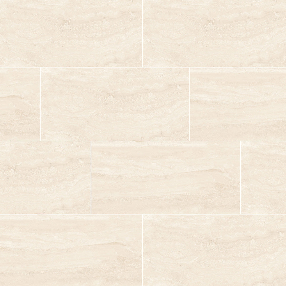 Harmony Travertine-Look Matte Porcelain Floor &amp; Wall Tile
