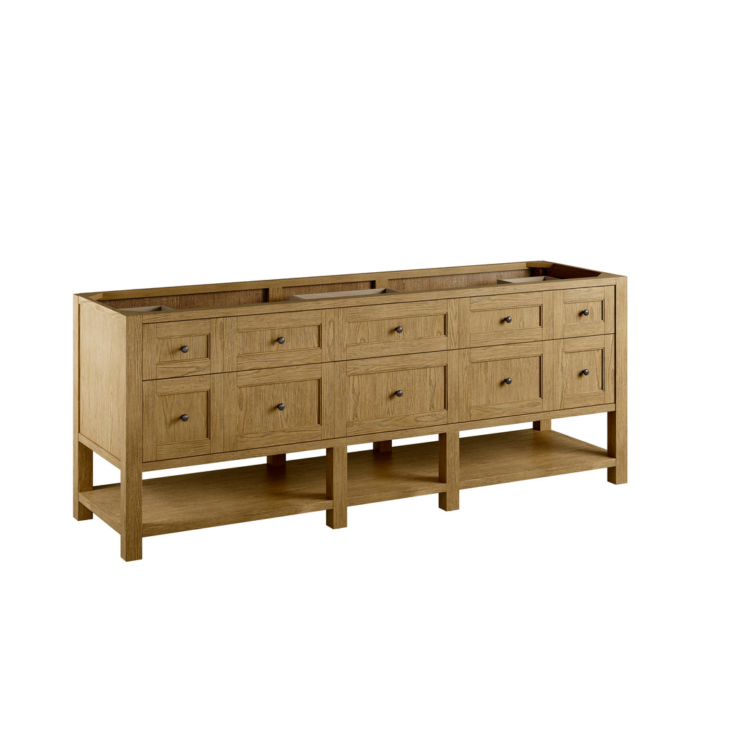 Breckenridge 84" Double Vanity Cabinet in Light Natural Oak | ANVE Kitchen & Bath