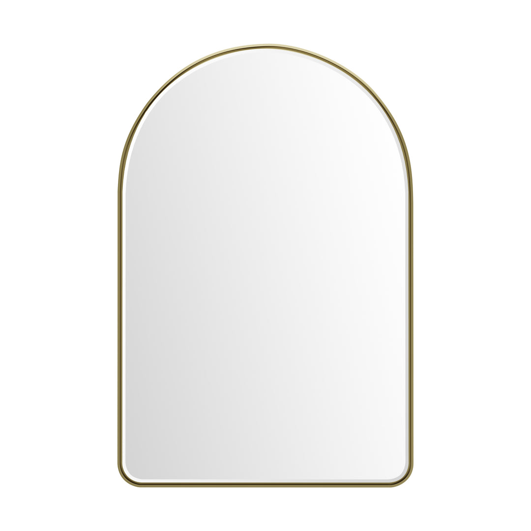 Rohe 24" x 36" Arched Bathroom Mirror, Champagne Brass | ANVE Kitchen & Bath