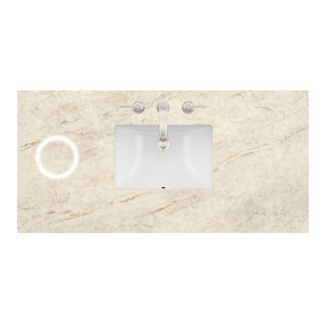 48" Single Vanity Top in Tajnar Eclos with Sink &amp; FreePower Charger | ANVE Kitchen &amp; Bath
