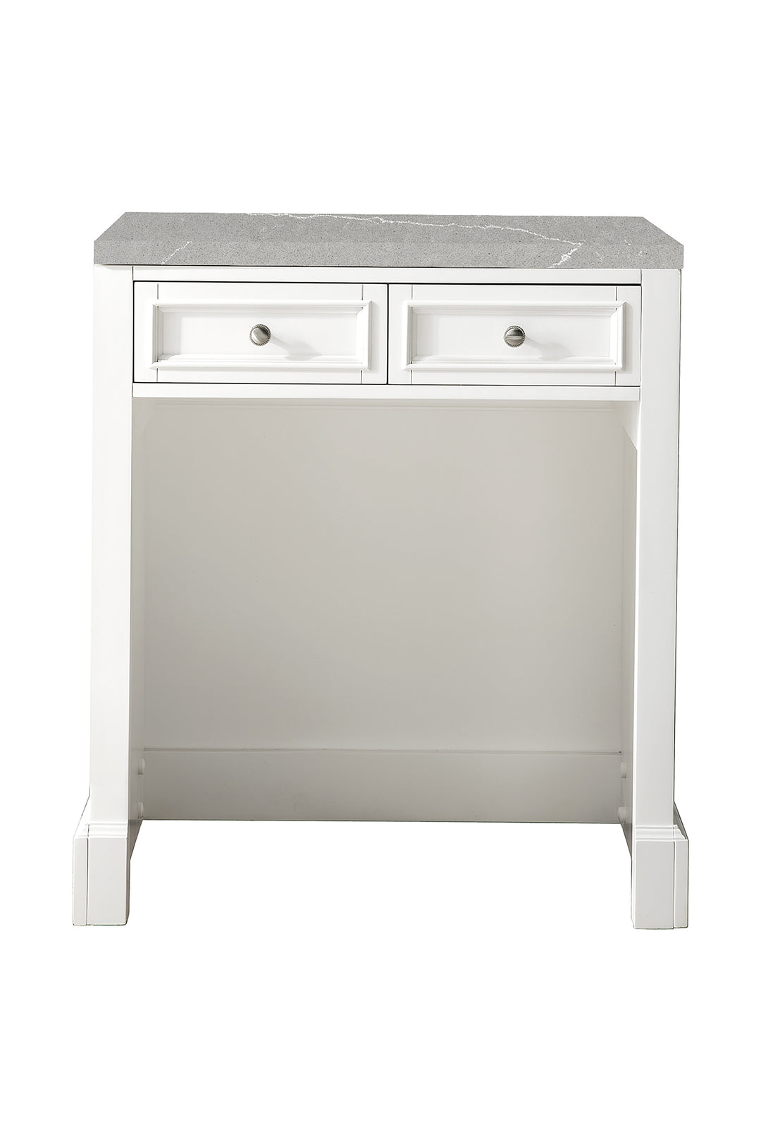 De Soto 30" Countertop Unit in Bright White with Eternal Serena Silestone Top | ANVE Kitchen & Bath