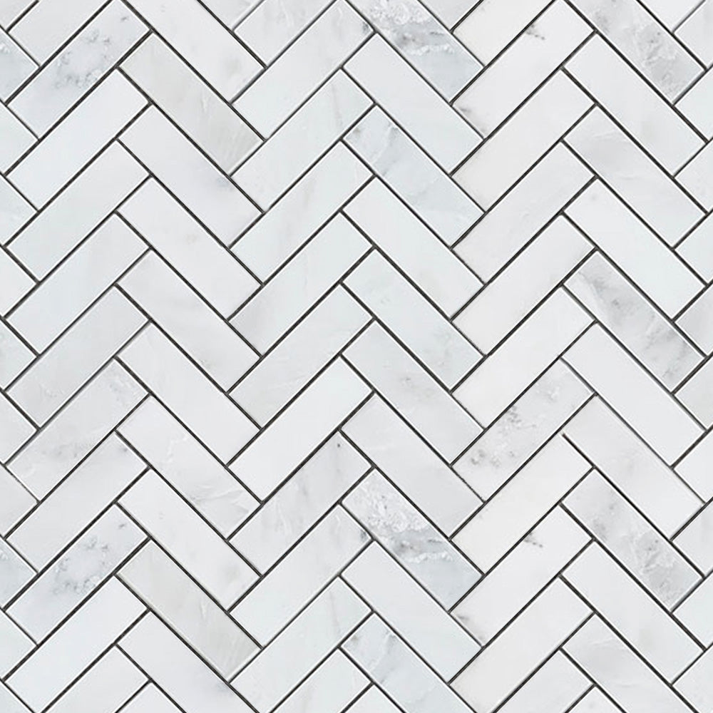 Eastern White Honed Marble Mosaic Tile
