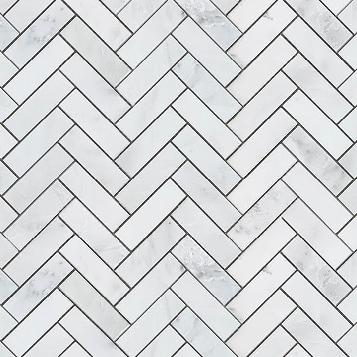 Eastern White Honed Marble Mosaic Tile